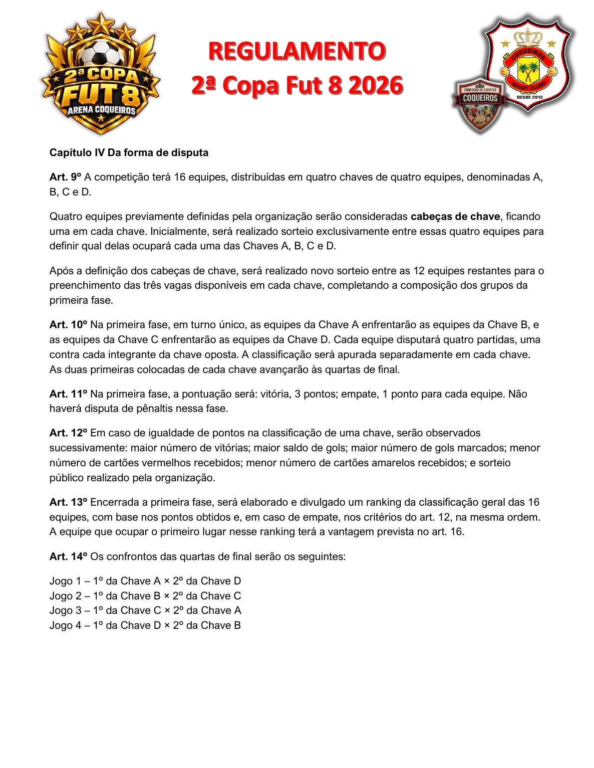 Regulamento da Copa, página 2 de 5